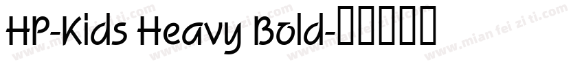 HP-Kids Heavy Bold字体转换